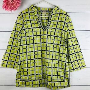 Tommy Bahama Women Green Long Sleeve Blouse